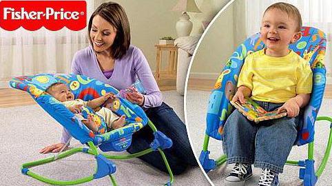 Fisher-Price: chaise lounge, vaikiškos kėdės naujagimiui