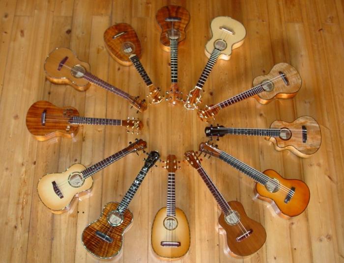 Maža gitara yra patogus instrumentas