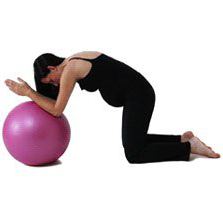 Gimnastika nėščioms moterims fitball