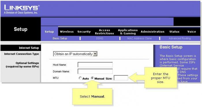 MTU maršrutizatoriuje - kas tai yra? Didžiausias perdavimo vienetas. Maršrutizatoriaus nustatymai