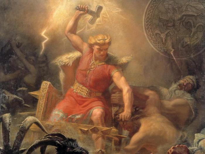 Skandinavijos dievai: Heimdall, Hermod the Brave, Tyr, Velundas, Aegir, Utgarda Loki, Thor, Odin. Skandinavų mitologija