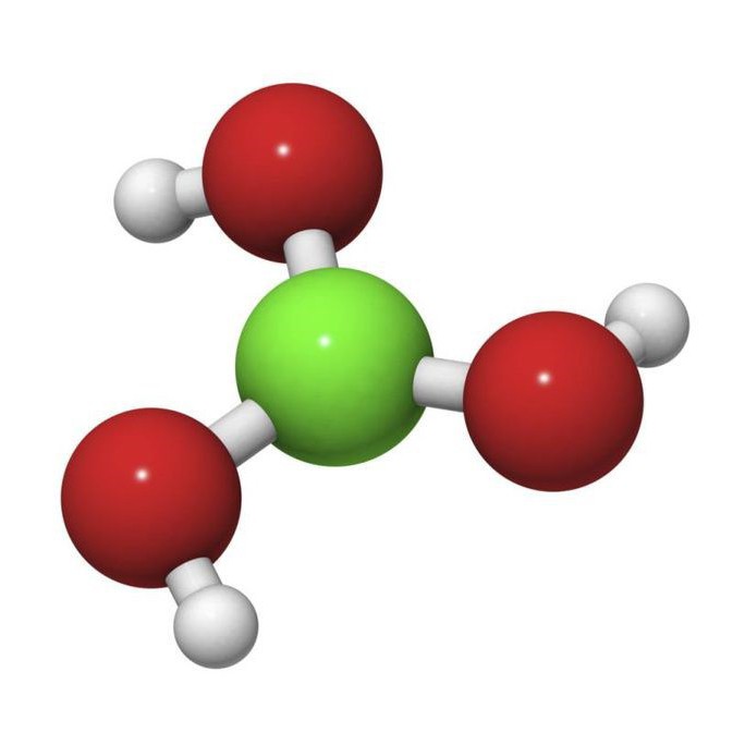 Formulė boro rūgšties chemijoje